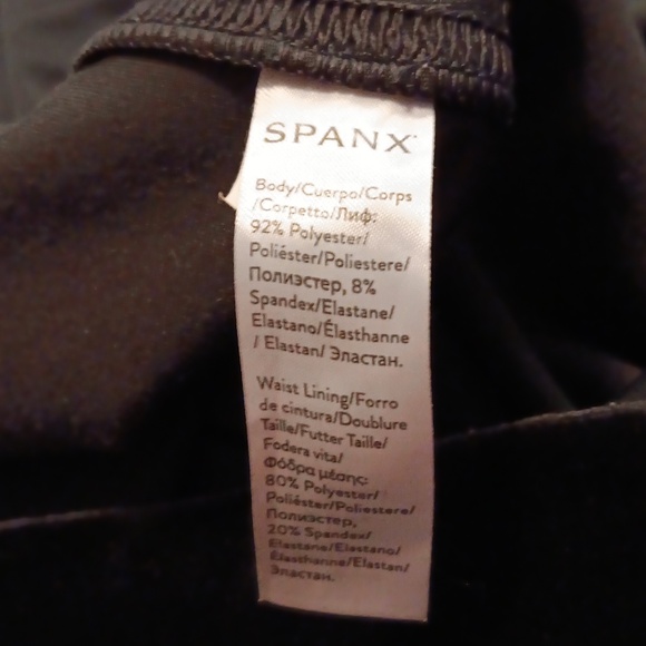 Spanx High Waist Black Velvet Leggings Size Large - Picture 4 of 6